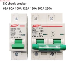 1P 2P DC Circuit Breaker 80A 100A 125A 150A  200A 250A  for 12V 24V 36V 48V 60V 72V 120V Solar Cells RV Battery Circuit Breaker