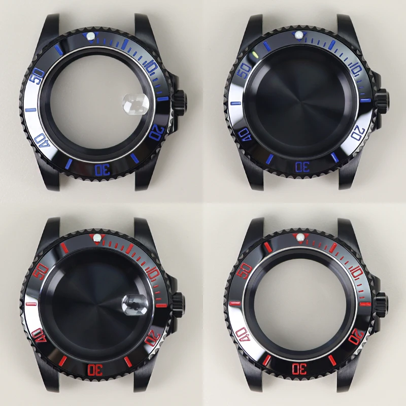 

Black 40mm Watch Case 316L Stainless Steel 120clicks Bezel For Seiko NH35 NH36 NH38/34 Miyota 8215 ETA 2824 Movement 28.5mm Dial