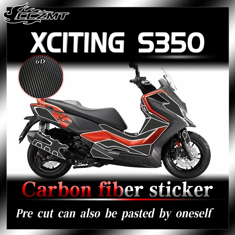 

For KYMCO DTX360 XCITING S350 2021 6D carbon fiber sticker protective coating transparent coating anti scratch modificatio