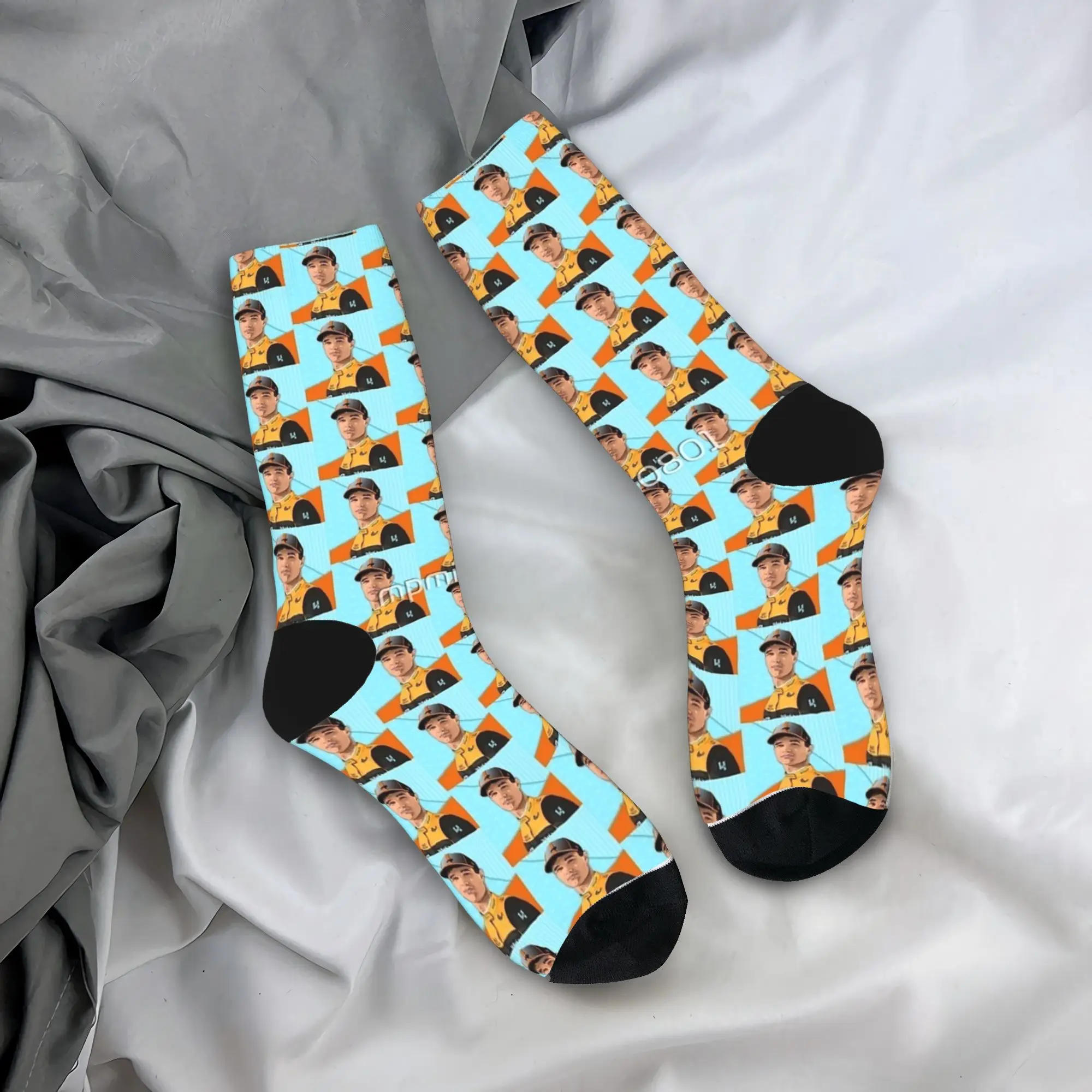 Lando Landos Norris Socks Spring  Stockings Modern Unisex Men Medium Soft Socks Graphic Outdoor Sports Anti Sweat Socks