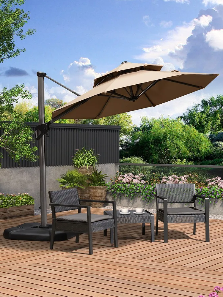 Outdoor sunshade umbrellas, courtyard umbrellas, outdoor large sun umbrellas, Roman umbrellas on display