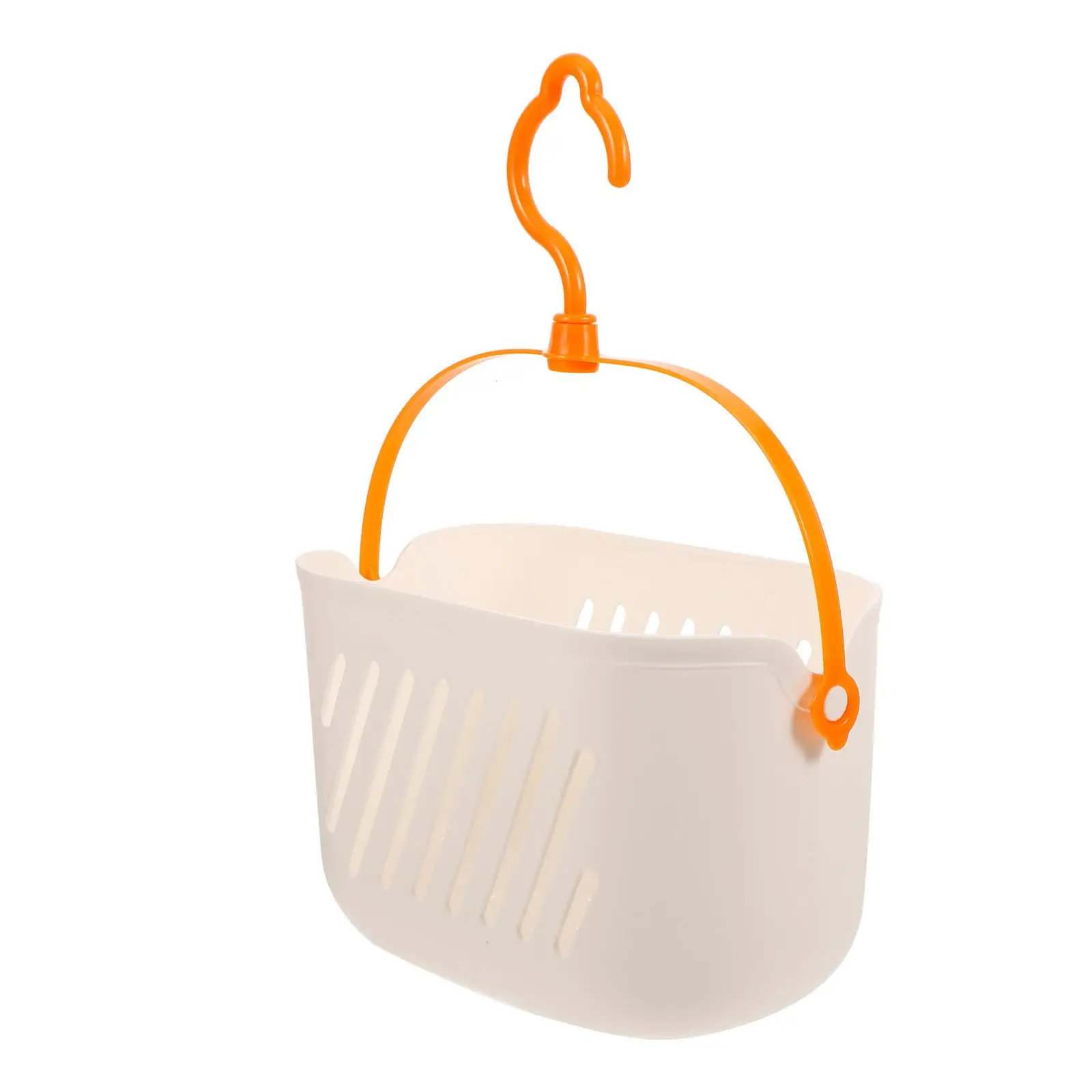 

1pcs Kitchen Hanging Basket Plastic Storage with Hook Hollow Drainage Waterproof Rustproof Wall Mount Bathroom Kitchen