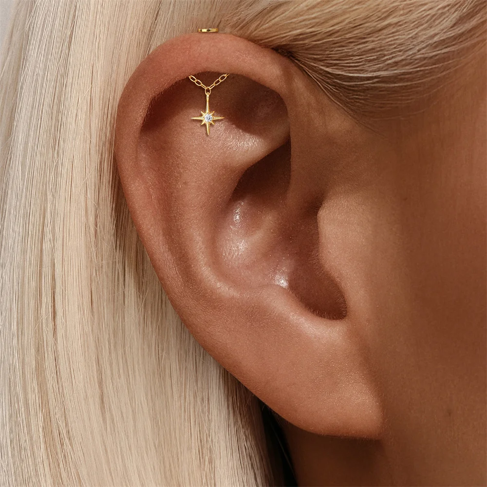 AIDE 1 Stück 925 Sterling Silber Ersatzteile Ketten Teil für Ohrstecker Piercing Creolen Tropfenohrring Damen Edlen Schmuck Geschenk – Detail 34