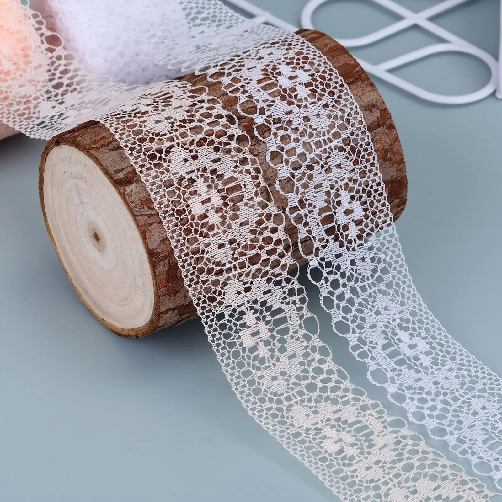 10yards Lace Ribbon Bilateral Handicrafts Embroidered Lace Fabric Trim Lace Ribbon Decorations DIY Doll Clothes Sewing Crafts