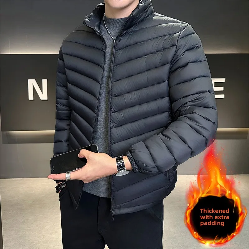 

Утепленная осенне-зимняя хлопковая куртка свободного кроя, повседневная, модная, с цветной молнией, теплая, новая, ветрозащитная, морозостойкая, с воротником-стойкой