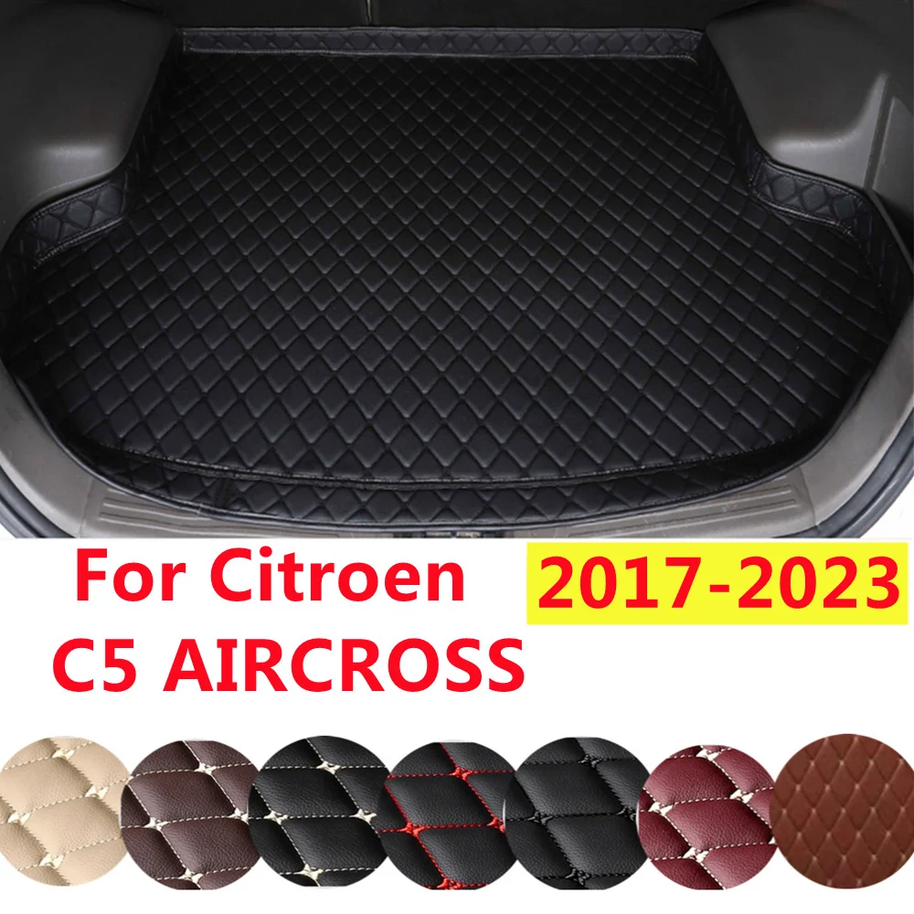 YJ High Side XPE Leather AUTO Accessories Car Trunk Mat Custom Fit For Citroen C5-AIRCROSS 2023-17 Rear Cargo Liner Cover Carpet