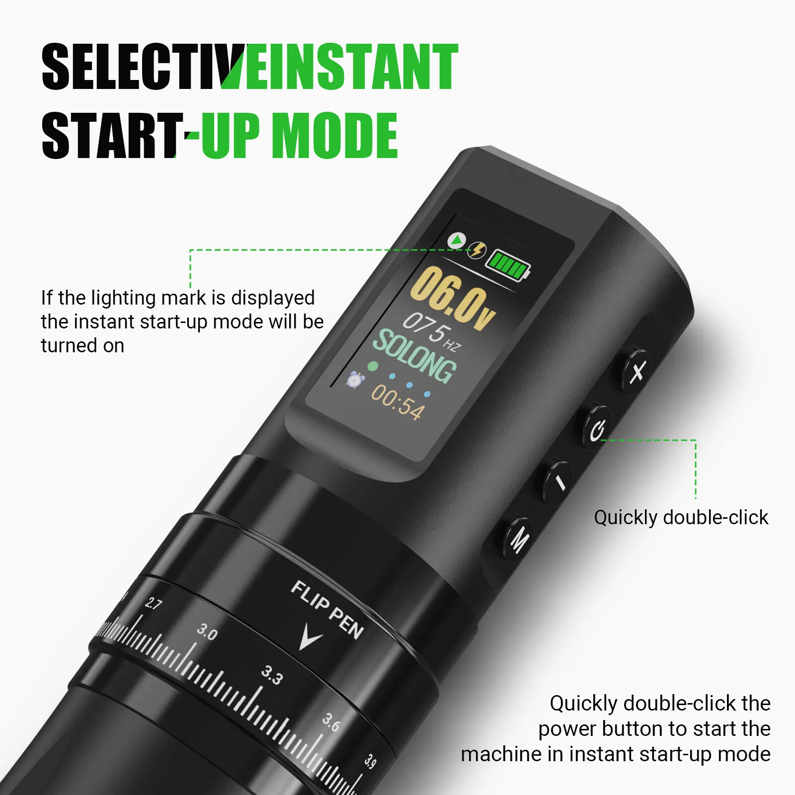 Tattoo Pen with Wireless Power Adjustable Stroke Tattoo Machine with Digital LED Display Tattoo Pen Tattoo Supplies for Artist