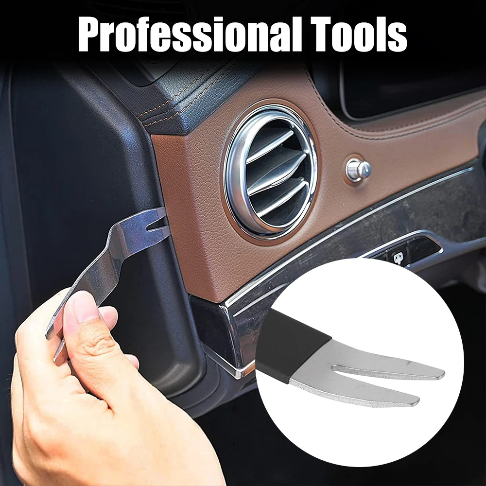 Car Dashboard Audio Radio Panel Repair Fastener 6Pcs Removal Pry Tool Metal Portable Auto Door Clip Trim Removal Tools Kits