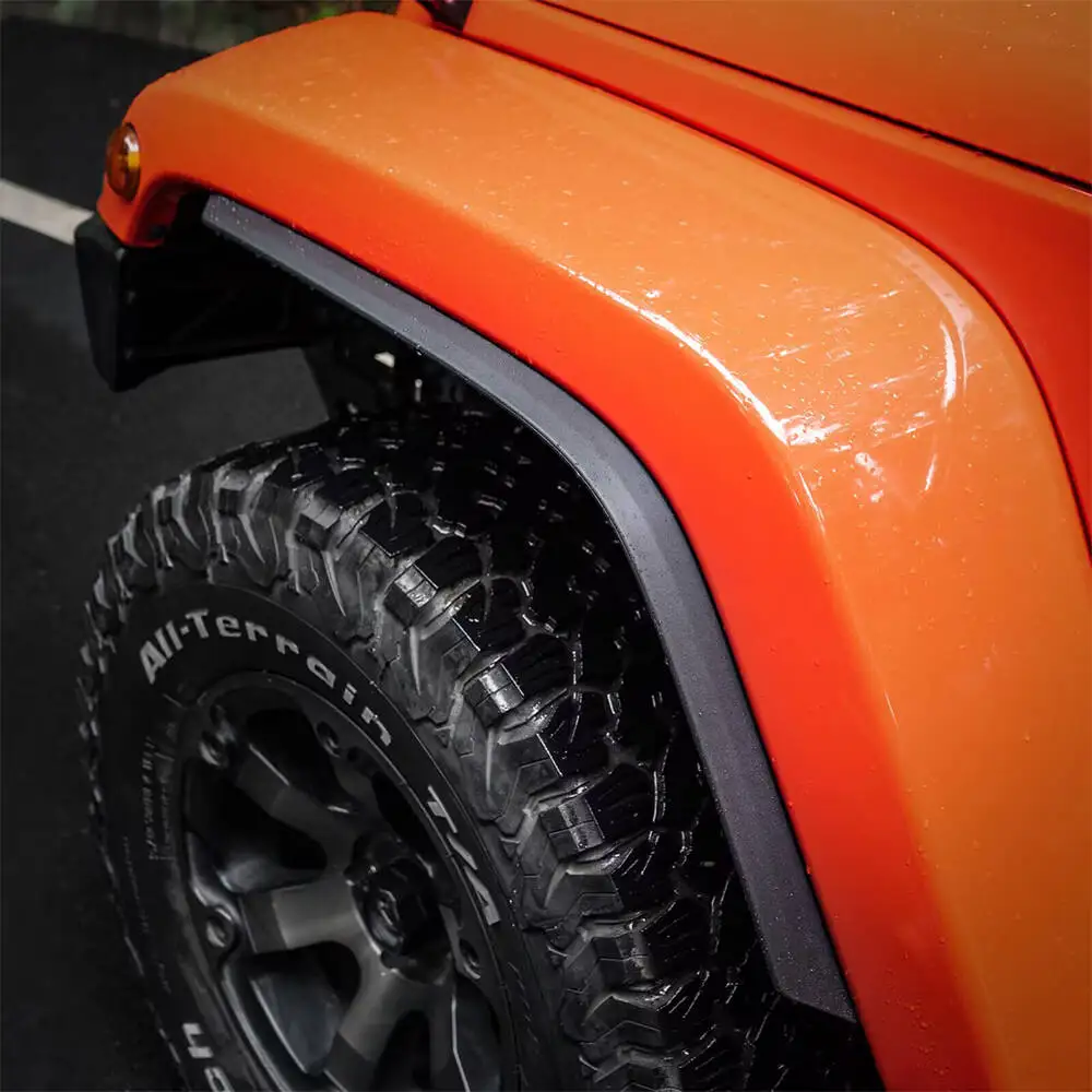 Lantsun J401 ABS Small Wheel Eyebrow Front/Rear Fender Flares for Jeep for Wrangler JK07-17