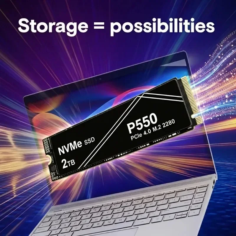Free Up Your Digital Life with Internal Drive P550 NVMe SSD 7100MB/s PCIe 4.0 M.2 2280 Laptop Desktop 500GB 1TB 2TB 4TB