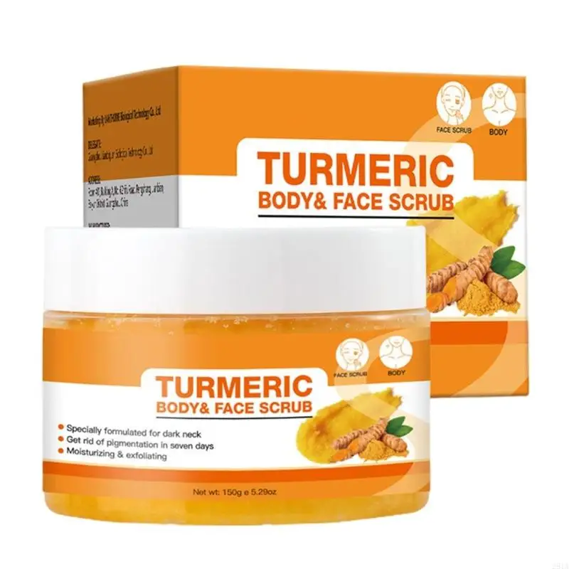 

28TA Turmeric Body Scrub Skin Brightening Body & Face Scrub Skin Exfoliator for Exfoliating,Smoothings,Hydrating Skin