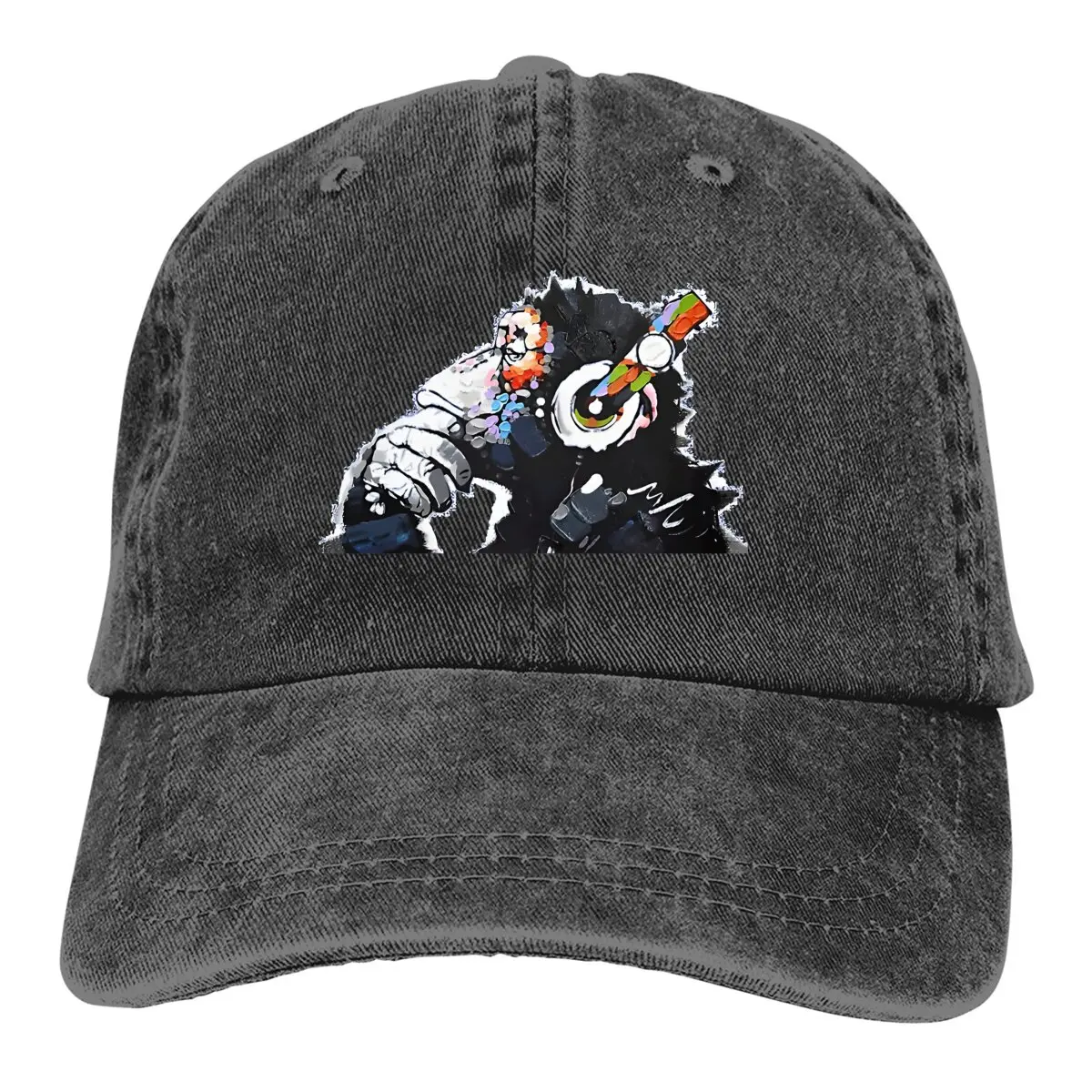 

Funky Monkey DJ Headphones Baseball Cap Men Hats Women Visor Protection Snapback Banksy Art Caps