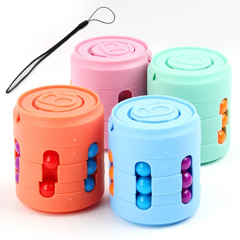 Decompression Toys Rotating Magic Bean Cube Cans Fidgeting Toy Educational Toy Rotating Can Children\'s Puzzle Stress Relief Toy