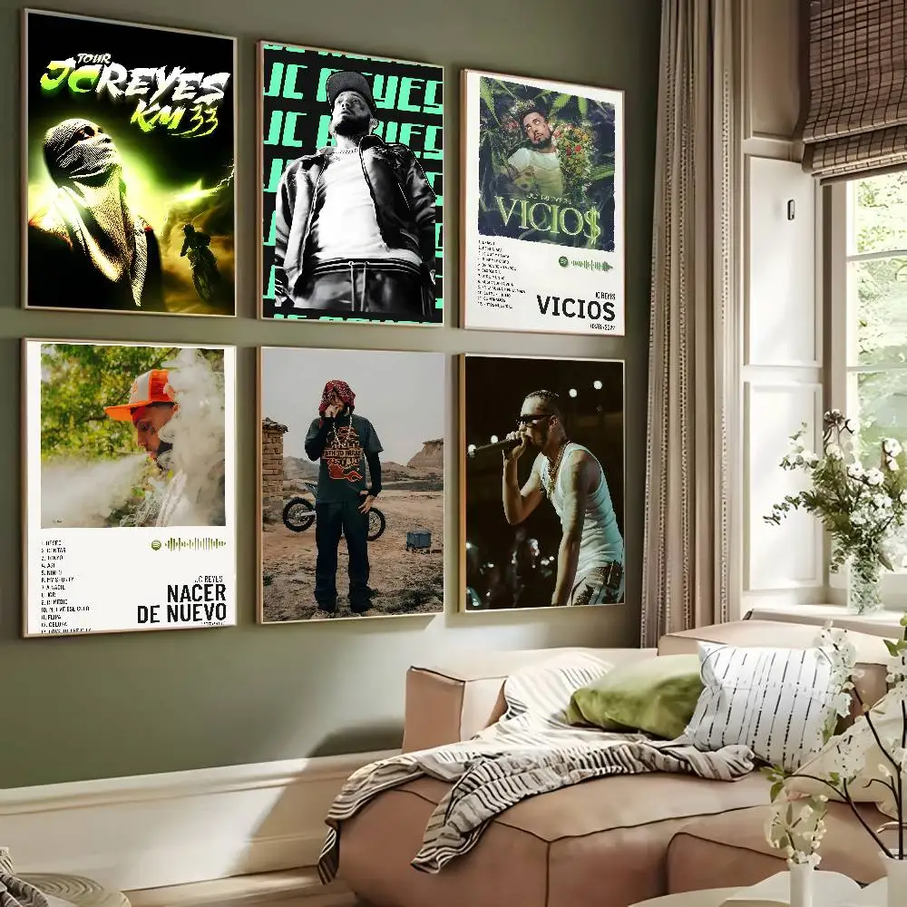 ملصق فني من RaPper J-JC R-Reyes مصنوع من قماش عالي الدقة وطباعة جمالية متقدمة لتزيين غرفة المعيشة والمنزل