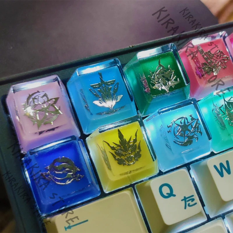 Honkai: Star Rail Boothill The Herta Imbibitor Lunae Elysia Tastiera in resina Cap Anime Keycap gioco di cartoni animati Cosplay Regali di compleanno