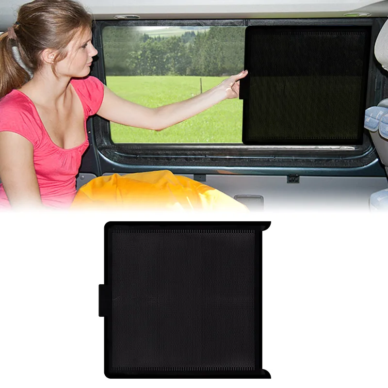 Aluminum Flyscreen Insert For VW T5 T5.1 T6 T6.1 Middle Window Slide On Mosquito Net Air Vent Grille For Driver Passenger Side