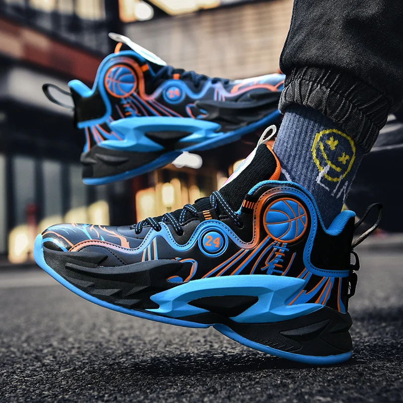 

Men's High-Top Basketball Shoes - Non-Slip Wear-Resistant for Students, Indoor Outdoor Cement Court Training