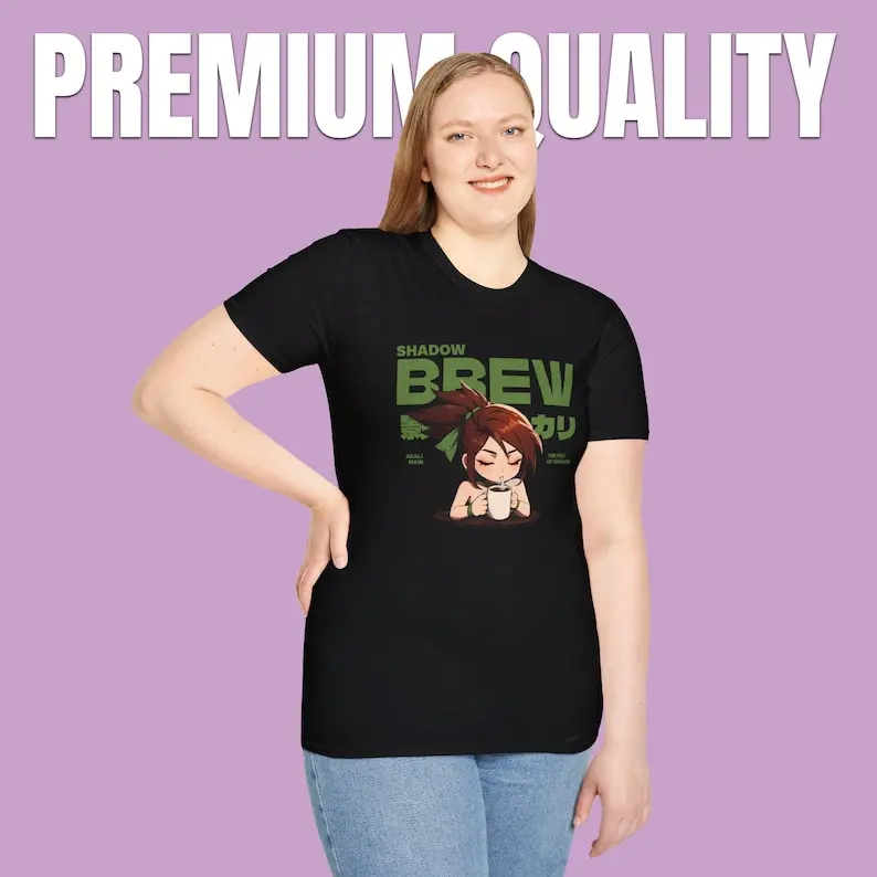 Akali Shirts Coffee Fanart KDA Akali TShirts gift for Gamer t-shirts image 4
