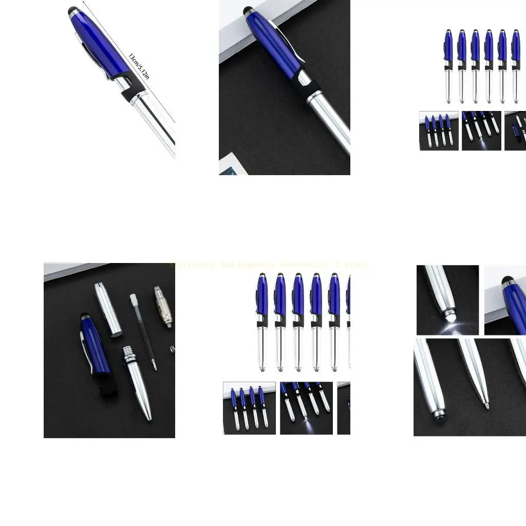 

6pcs/Set 3 in 1 Ballpoint Pen Smooth Writing Pen Pen 1.0mm Gift Pen