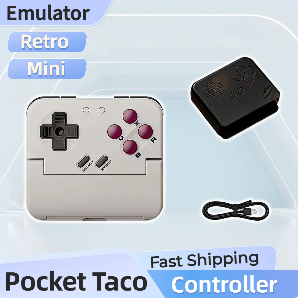 レトロミニタコワイヤレスモバイルゲームコントローラーbluetooth対応nes-gbaエミュレーター用android-ios対応縦型グリップハンドルゲームパッド