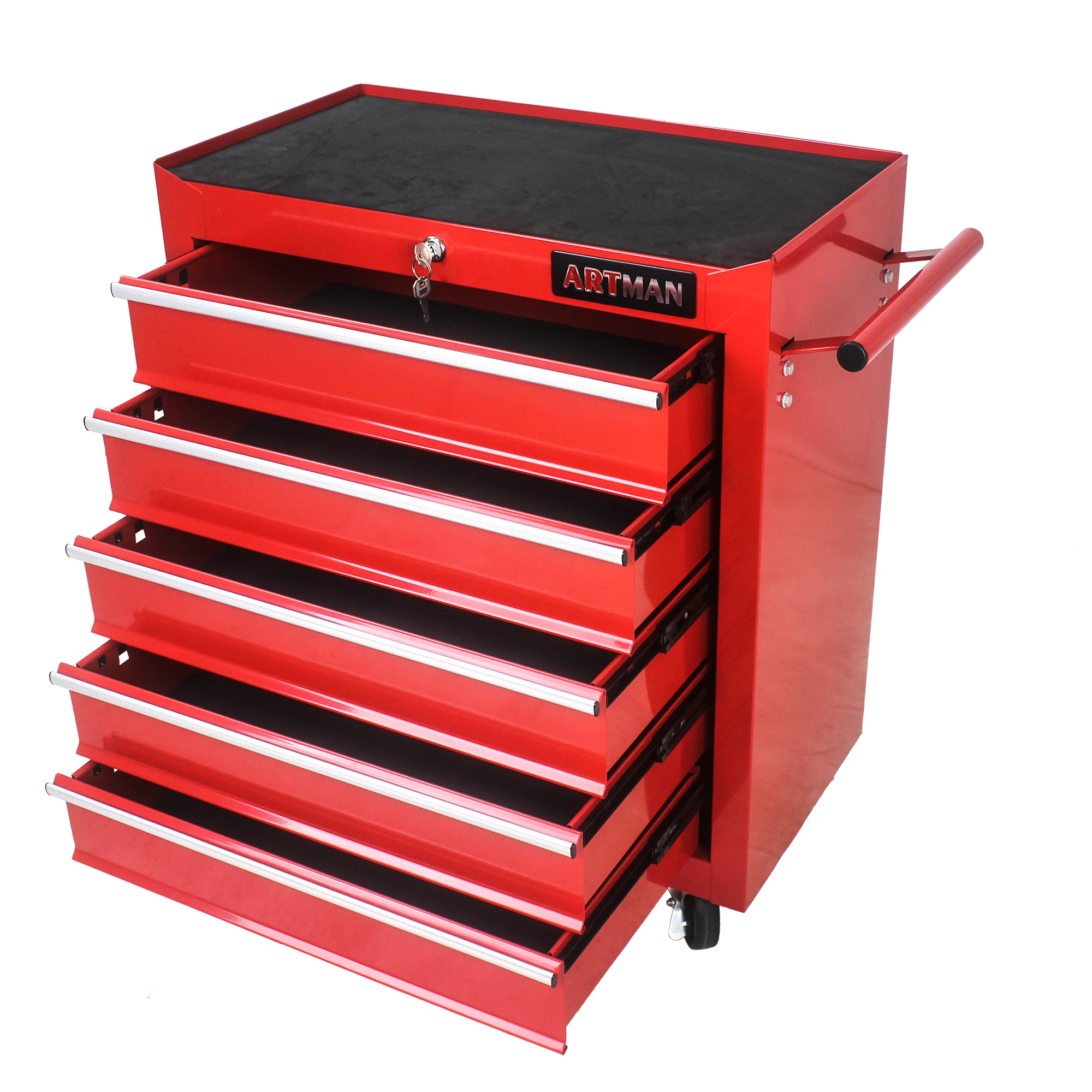 Assembly Attachable Ball Box Box lockable Drawers Tool Trolley Used Wheels 5 Drawer Tool Chest, Tool Storage Cabinet for Garage