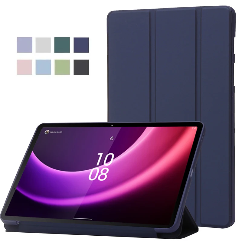 Чехол Funda для Lenovo Tab P11 Gen 2, чехол tb350fu тройного сложения из искусственной кожи, мягкая задняя Подставка для планшета, Etui для Lenovo Tab P11 2-го поколения, чехол 11,5 дюйма