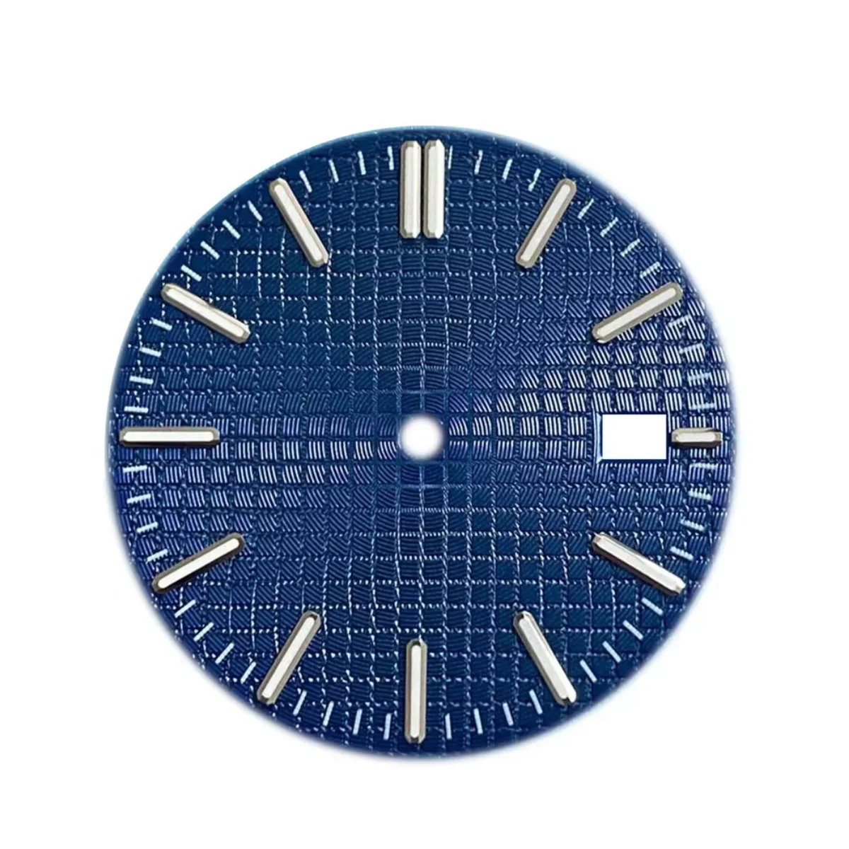 Esfera de reloj de 31,8 MM, calendario único para movimiento NH35/NH35A con accesorios de esfera de reloj de pulsera luminosa verde, Color azul, negro y blanco