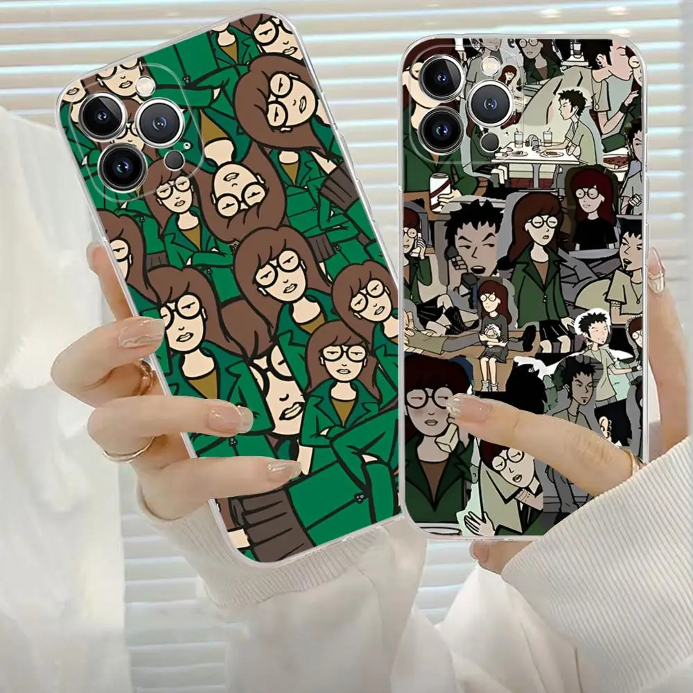 Cartoon D-Daria Phone Case Silicone Soft for iphone 15 14 13 12 11 Pro Mini XS MAX 8 7 6 Plus X XS XR Cover