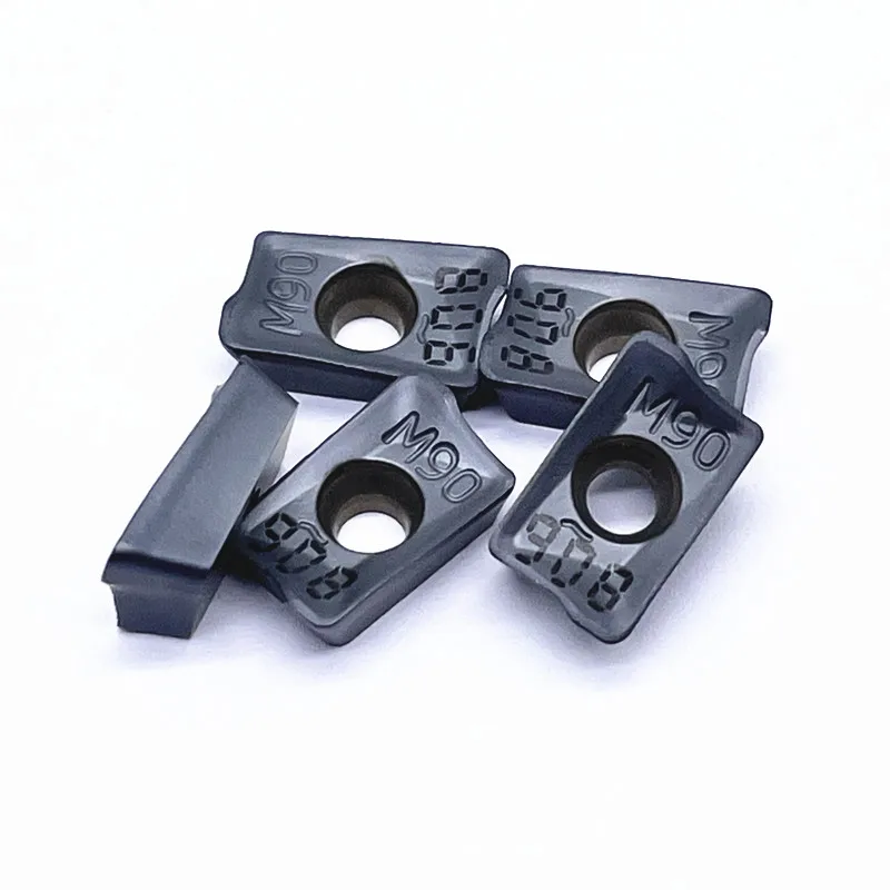Imagem -05 - Fresa Torneamento Ferramenta Inserções de Carboneto para Cnc Apkt 1003 Rosto Moinho Apkt1003pder Torno Moagem Hm90 Apkt1003 Ic908