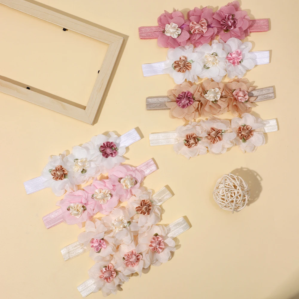 Newborn Lace Flower Headband for Girl Children Elastic Hair Bands Baby Hairband Soft Toddler Headwear Cute Hair Accessories Gift