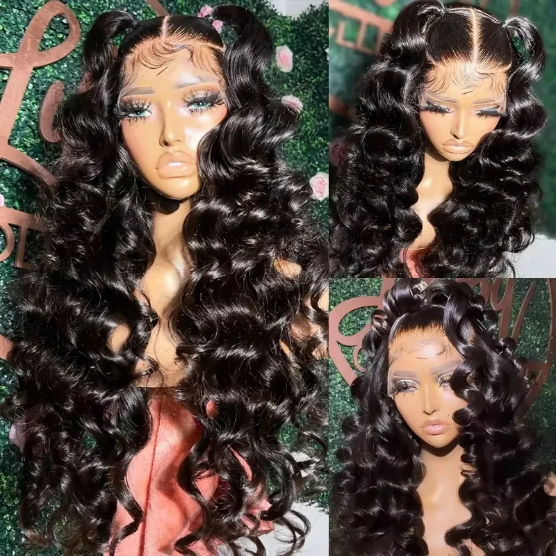 

300 Density 40 Inch 13x6 Loose Deep Water Wave Lace Front Human Hair Wigs Brazilian Nature Wave 13x4 Lace Frontal Wigs For Women