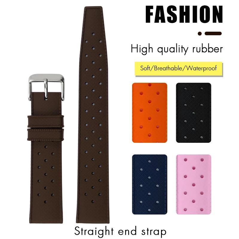 17 мм 18 мм 19 мм 20 мм 21 мм 22 мм тропический силиконовый быстросъемный резиновый ремешок для часов Breitling Seiko Oris цветной резиновый ремешок для часов