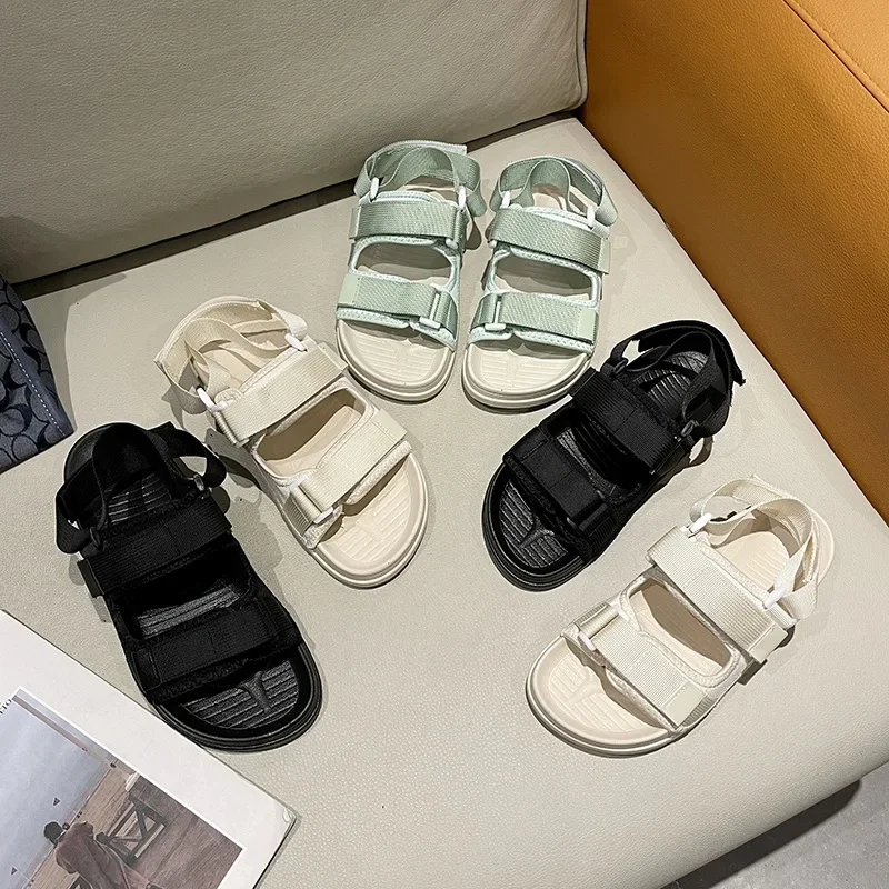 Sandals Female 2023 New Summer Outwear Beach Shoes Student Flat Bottom Fashion Versatile Fashion Sandals for Men Sandal  Shoe