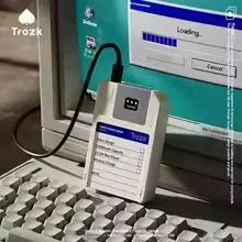 New Trozk Floppy Power Bank Magnetic Wireless 10000mAh Large Capacity Portable Mobile Powerbank PD22.5W Fast Charge Power Bank 