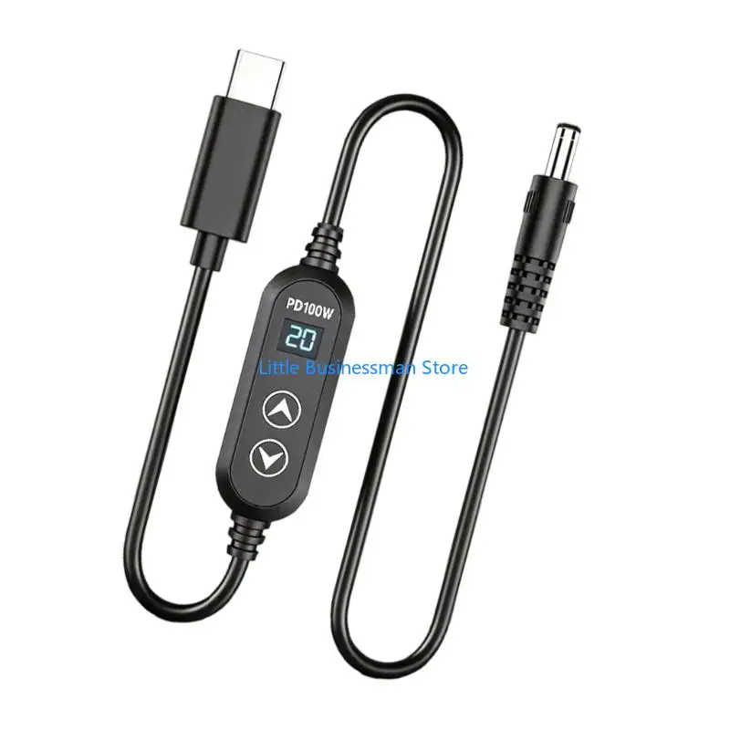 Portable Monitor Connection Cable, USB Type C Conversion Format with Screen Readout and Black Cable Design for Daily Use M76A