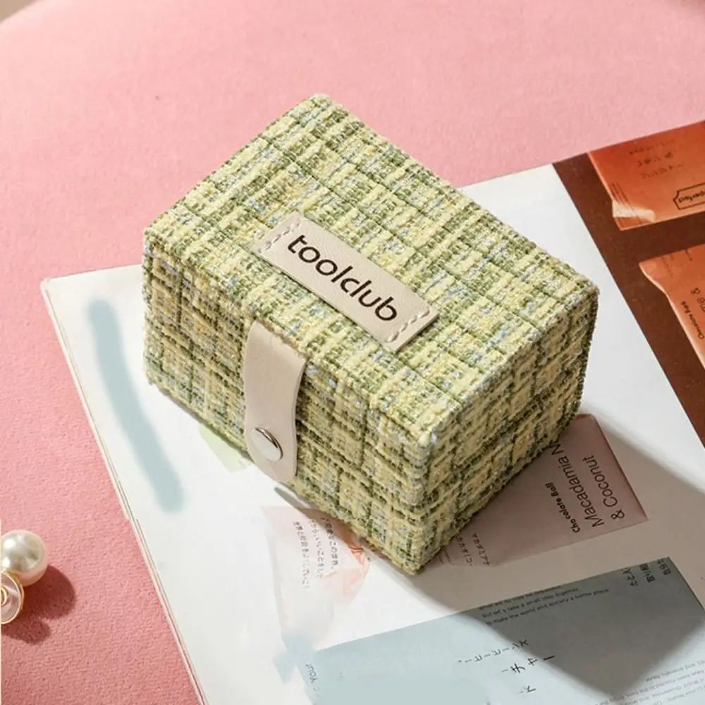 PU Leather Jewelry Packing Bag Rings Necklace Bracelet Jewelry Display Box Organizer Jacquard Fabrics Earrings Storage Case