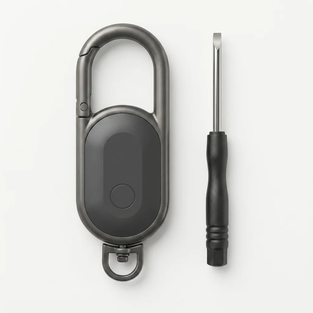 Anti-lost GPS Tracker Smart Carabiner Key Chain Keyring with Find My Tracker for Apple iOS, Attach to Car Key Fob, Wallet, Pet