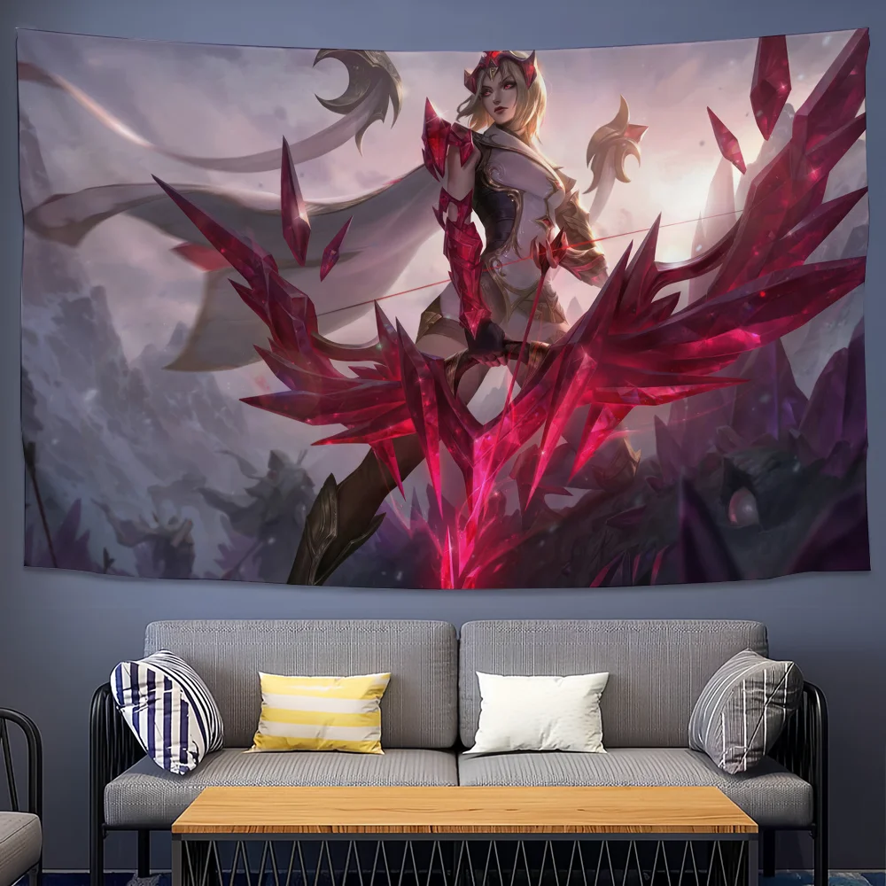 Spiel L-League Cool of l-legends Tapisserie Hintergrund Hängen Tuch Schlafzimmer Tapisserie Zimmer Dekor Ästhetische Tapisserie Wandbehang