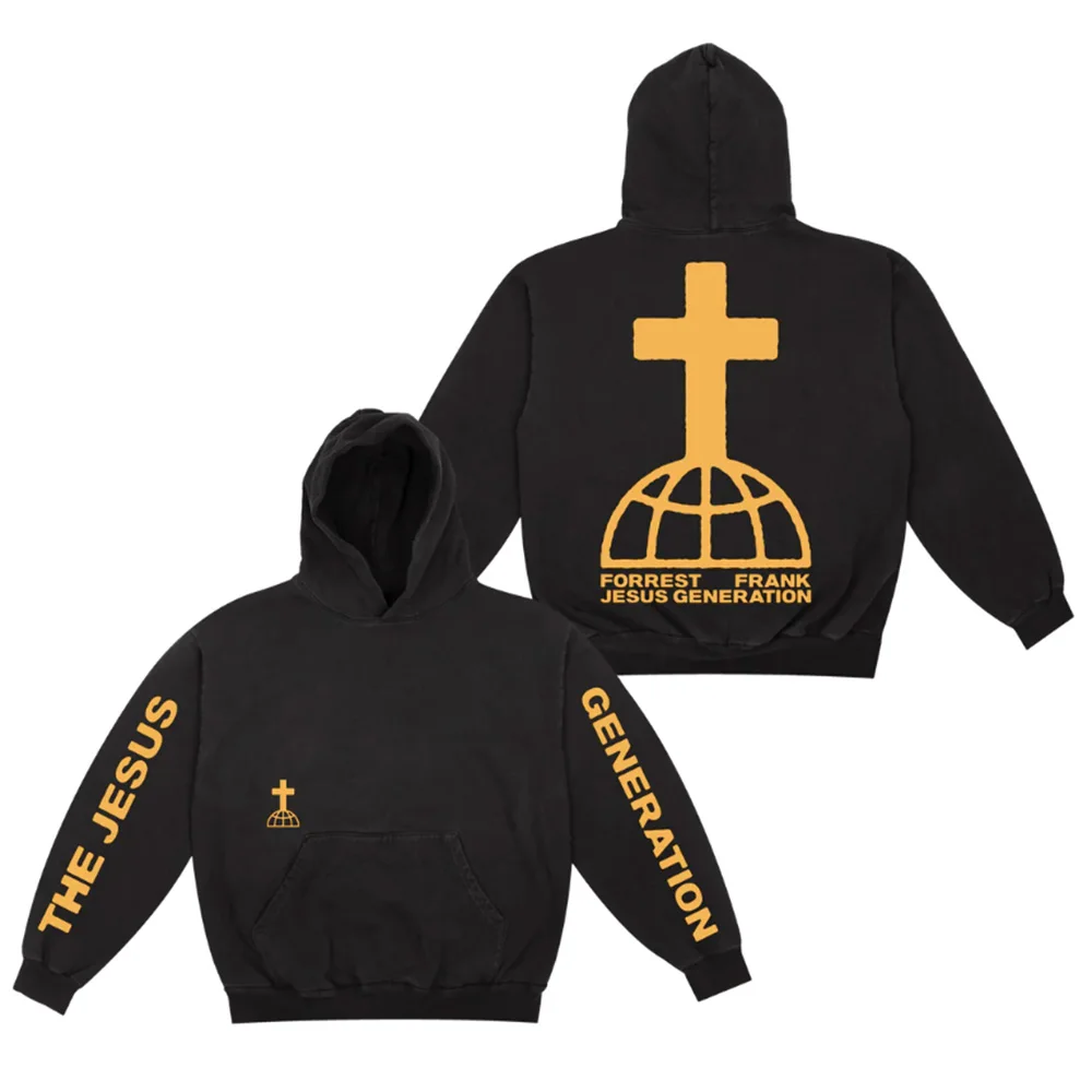 Forrest Frank 2026 World Tour THE JESUS GENERATION Pattern Printing Tops Man Unisex Autumn Winter with Hooded Comfortable Hoody