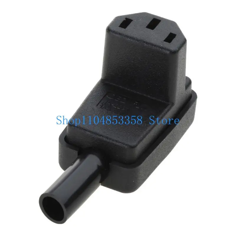 652F 90 Degree Angled IEC 320 C13 Female Plug AC 10A  250V Power Cord Cable Connector