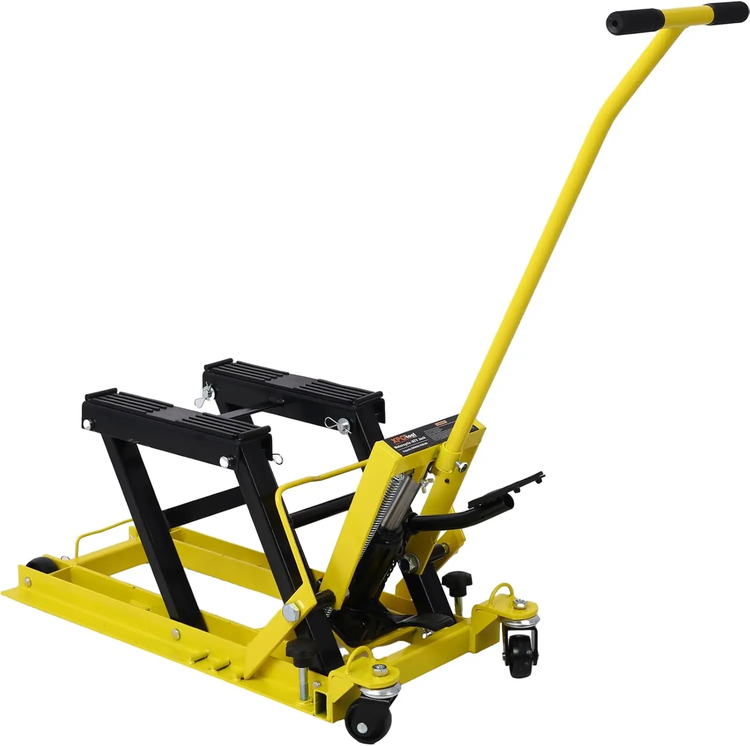

Hydraulic Motorcycle Lift Jack, 1500 LBS Capacity ATV Scissor Lift Jack, Portable Motorcycle Lift Table with Wheels and Handle,