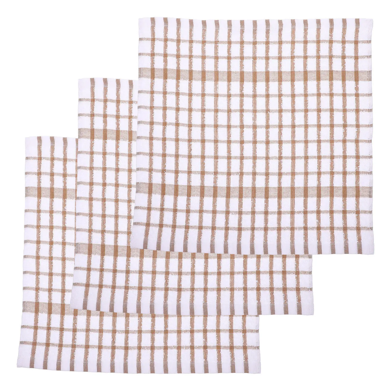 3Pcs Pure Cotton Dish Cloths Highly Absorbent Kitchen Washing Towels for Dishes Pots Pans Cups Glassware Tables Household
