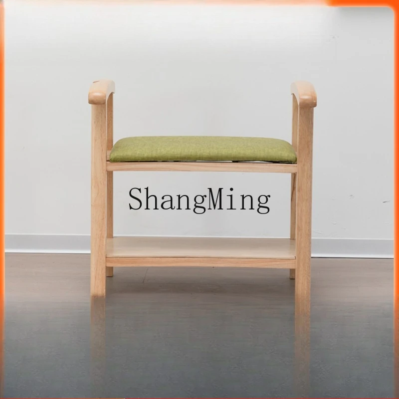 ZYY Home Shoes Change Stool Nursing Home Help Get Up Stool Solid Wood Simple and Aging Multi-layer Leisure Stool