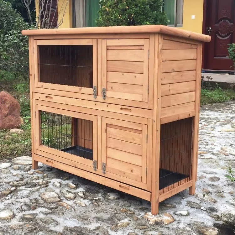 ep-SDR020 Handmade Wooden Rabbit Hutch Factory OEM Pet Products Made in China for Rabbits & Other Small Pets&