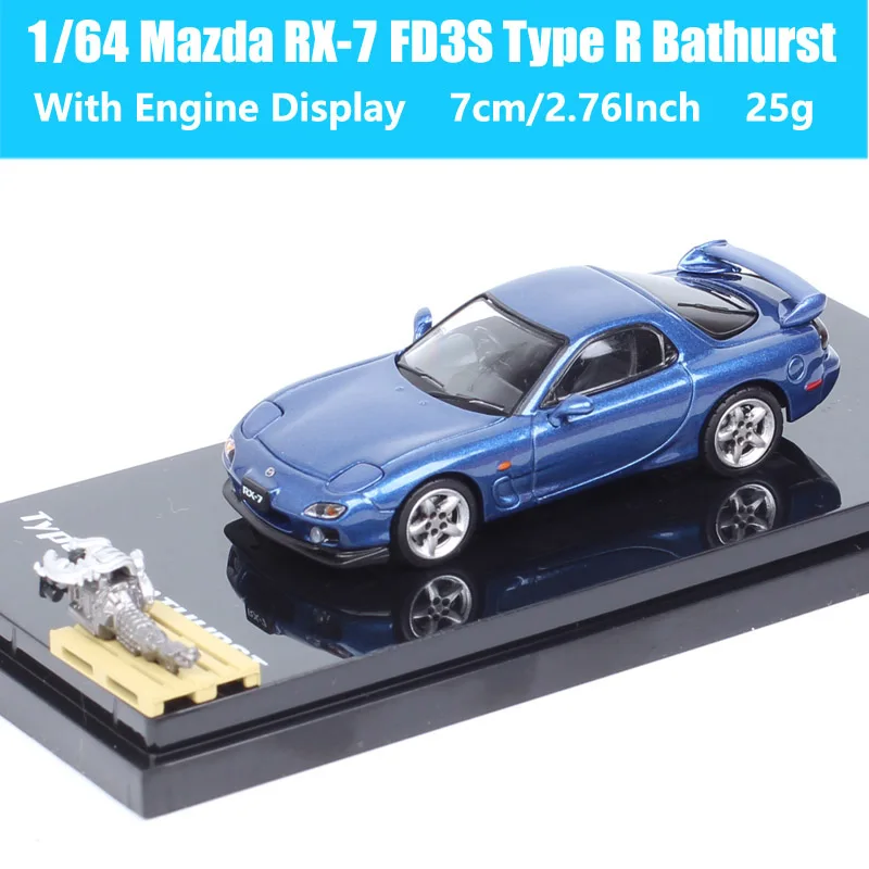 1/64 Schaal Mazda RX7 FC3S FD3S Red Suns Efini RX-7 Type A RS Spirit R Bathurst Automodel Die-cast Speelgoedauto's Hobby Japan HJ64