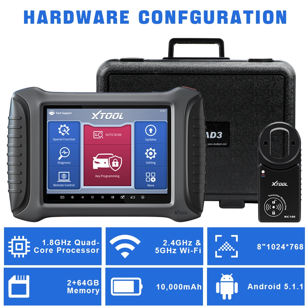Picture 3: X100 PAD3 Auto Key Programming Scan Tool Full System OBD2 Diagnostic Scanner IMMO ECU Coding With 38+ Reset Functions
