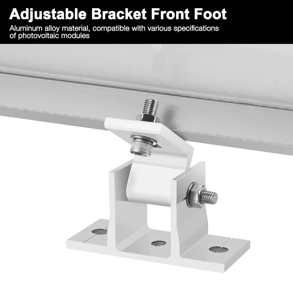 4Sets Solar Panel Brackets, 15-30° Adjustable Pv Module Brackets, Solar Mountings, Flat Roof, Mounting Solar Module