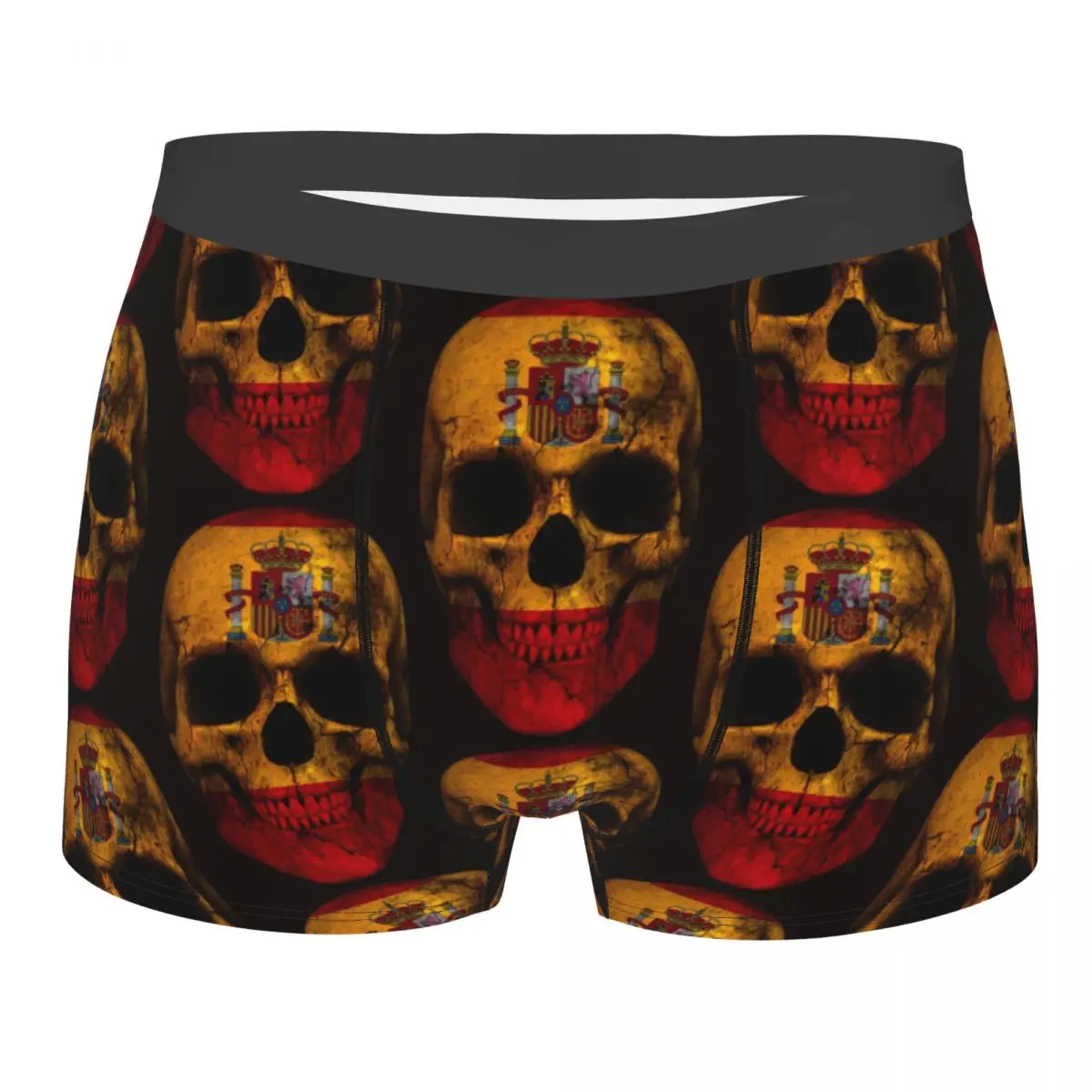 Terrifying Skull Man's Boxer Briefs Spanish Legion Highly Breathable Underpants High Quality Print Shorts Gift Idea