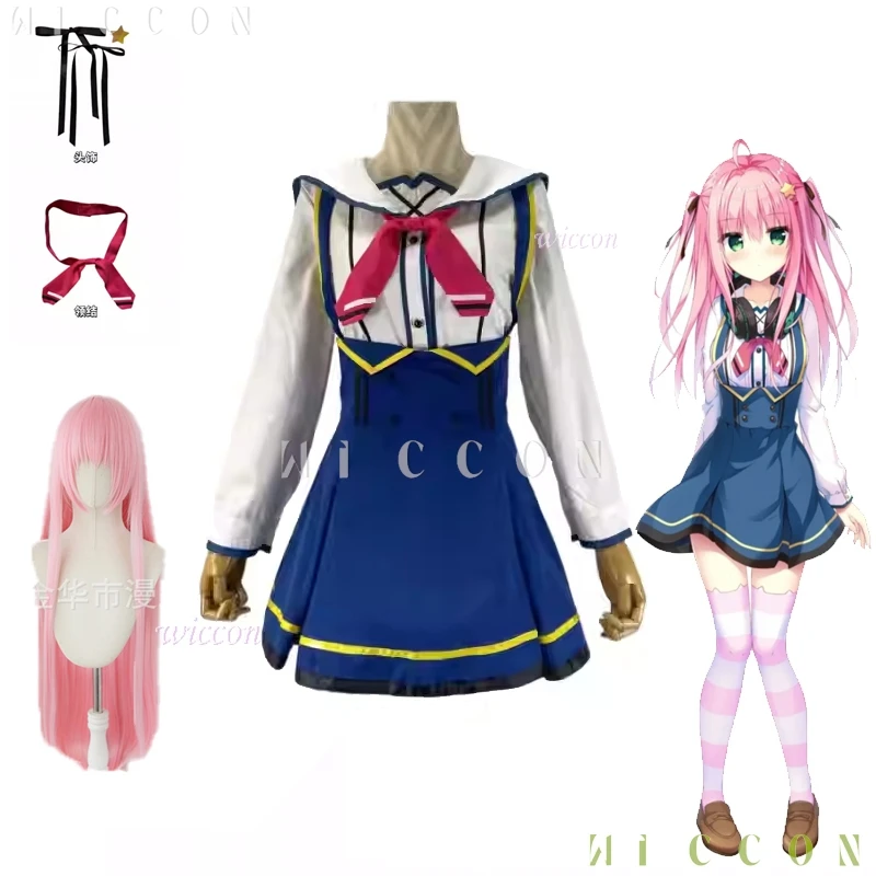 2025 حدد OBLIGE Kukuru Yato تأثيري حلي شعر مستعار الفتيات النساء لطيف زي مدرسي حفلة الهالوين Kawaii لعبة المعرض الملابس