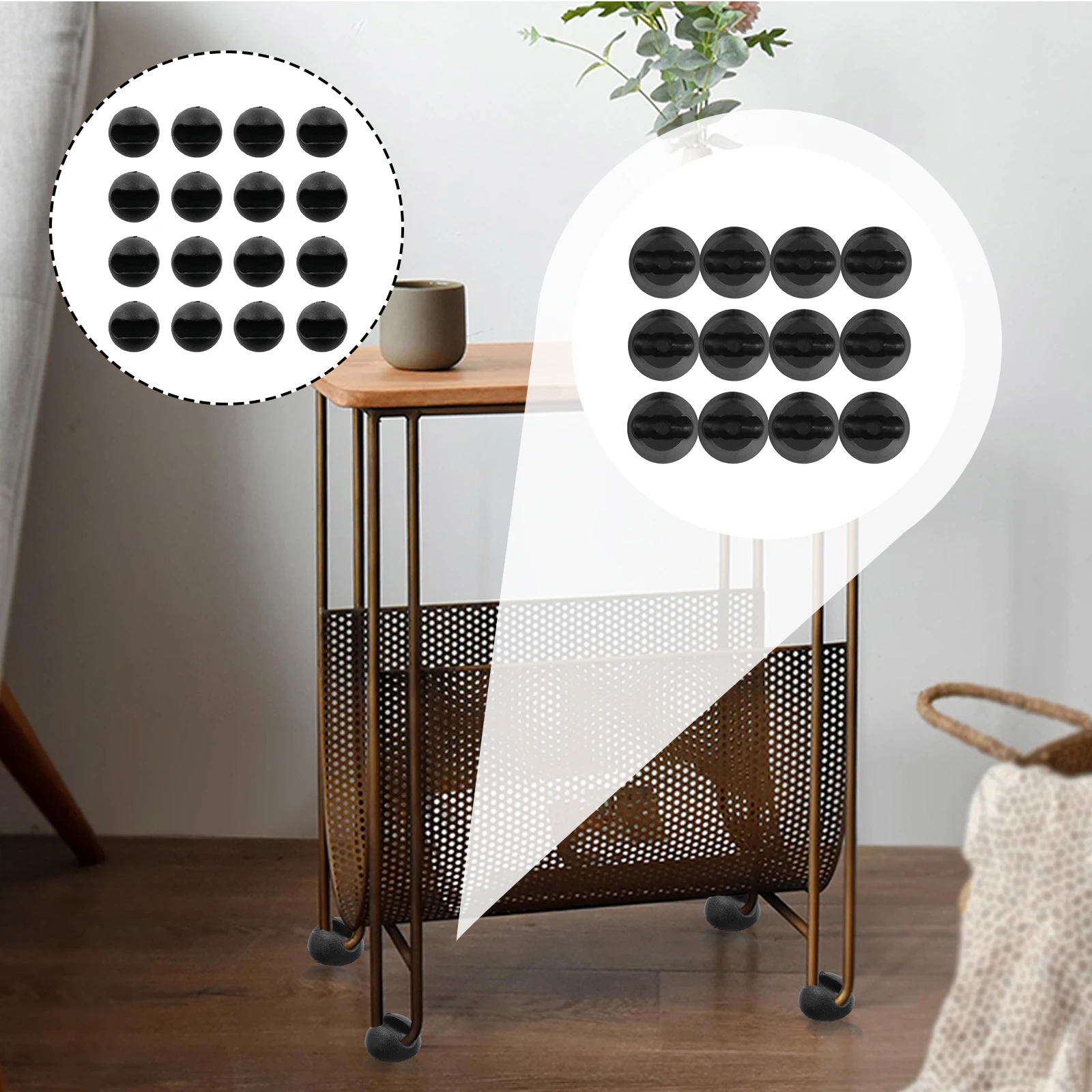 

16pcs Furniture Leg Caps Chair Feet Covers For Hardwood Tile Floor Protection Table Legs Anti Scratch Pads Black Chair Leg